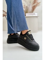 Sneakersy Dámské Sportovní Boty Zateplené Na Masivní Podešvi Černé Ardiela Sneakersy Dámské Sportovní Boty Zateplené Na Masivní Podešvi Černé Ardiela