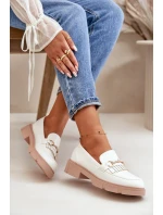 Dámské Mokasíny S Dekorací Eko Kůže Bílé model 21670531 - Boto Dámské Mokasíny S Dekorací Eko Kůže Bílé model 21670531 - Boto