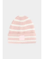 Dívčí zimní čepice pruhovaná růžová model 21678456 - 4F