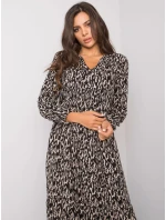 Šaty D73771M30225A1EN černá béžová