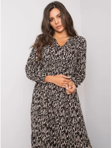 Šaty D73771M30225A1EN černá béžová