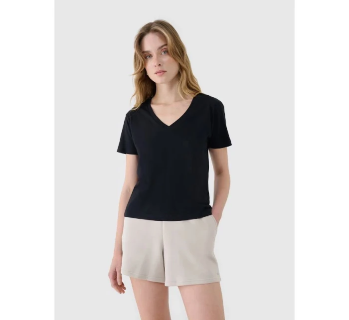 Dámské tričko oversize z modalu model 21433317 - 4F Dámské tričko oversize z modalu model 21433317 - 4F