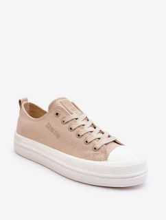 Nízké šněrovací tenisky Big Star LL274969 Béžové