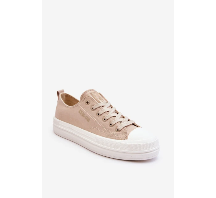 Nízké šněrovací tenisky Big Star LL274969 Béžové Nízké šněrovací tenisky Big Star LL274969 Béžové