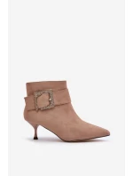 Dámské Boty Na Podpatku S Béžové model 21671092 - Boto Dámské Boty Na Podpatku S Béžové model 21671092 - Boto