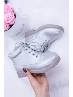 práškové stříbrné teplé Dětské boty traper Dexter práškové stříbrné teplé Dětské boty traper Dexter