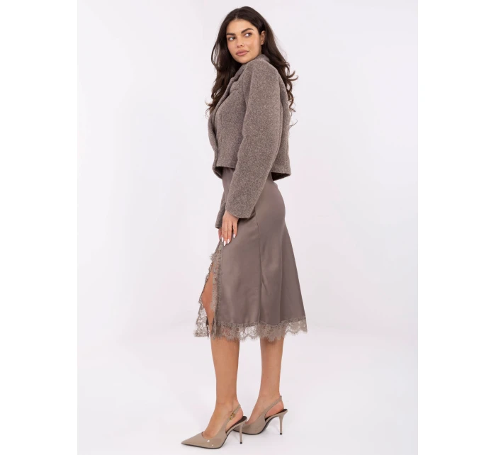 Spódnica MI SD model 21766121 ciemny bezowy - FPrice