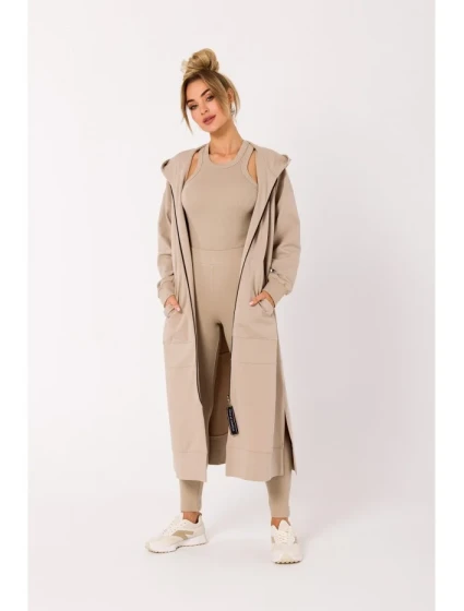 model 18383203 Blejzr s dlouhým zipem béžový - Moe