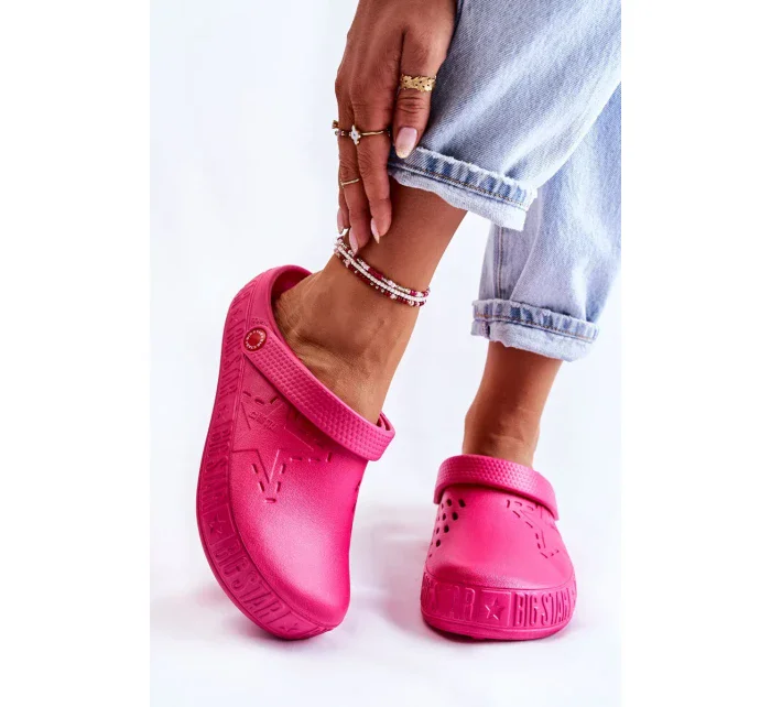 Dámské nazouvací pantofle Big Star - fuchsiová