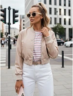Dámská kožená bunda bomber SANTOL TY4339 béžová - FashionStreet Dámská kožená bunda bomber SANTOL TY4339 béžová - FashionStreet
