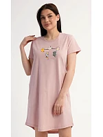 Dámské domácí šaty s krátkým rukávem model 22405619 - Vienetta Dámské domácí šaty s krátkým rukávem model 22405619 - Vienetta