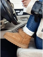 Dámské sněhule na platformě camel BRINETTO FashionStreet ZY0549