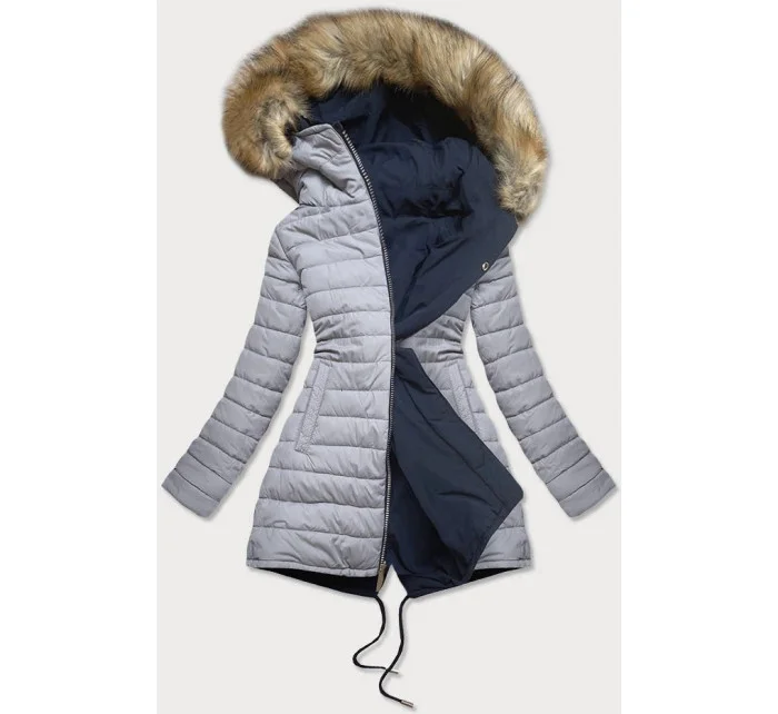 DWUSTRONNA DAMSKA KURTKA ZIMOWA Z KAPTUREM model 21241886 - MHM
