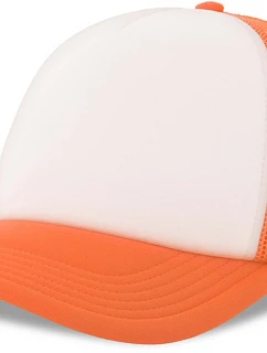 Atlantis Headwear Rapper-S 5 panelová Trucker kšiltovka 33.0262 white/orange fluo