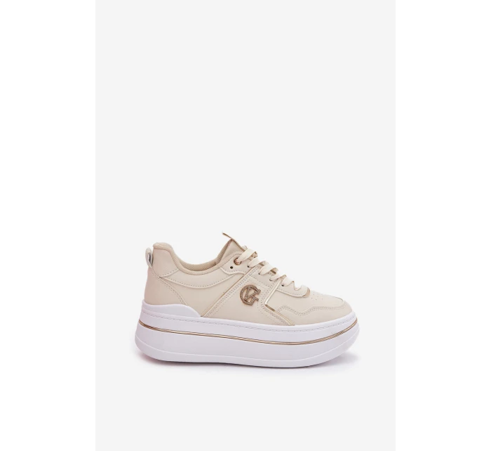 Dámské Sportovní Boty Na Platformě Béžové model 21687804 - Boto Dámské Sportovní Boty Na Platformě Béžové model 21687804 - Boto