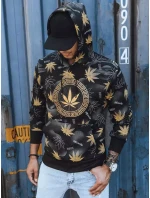 Pánská mikina s potiskem černá FashionStreet BX5318