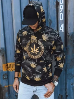 Pánská mikina s potiskem černá FashionStreet BX5318