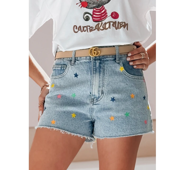 Dámské džínové šortky STARSHINE blue FashionStreet SY0463 Dámské džínové šortky STARSHINE blue FashionStreet SY0463