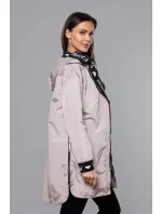 Tenká dámská bunda v barvě s ozdobnou lemovkou model 18019118 - S'WEST Tenká dámská bunda v barvě s ozdobnou lemovkou model 18019118 - S'WEST