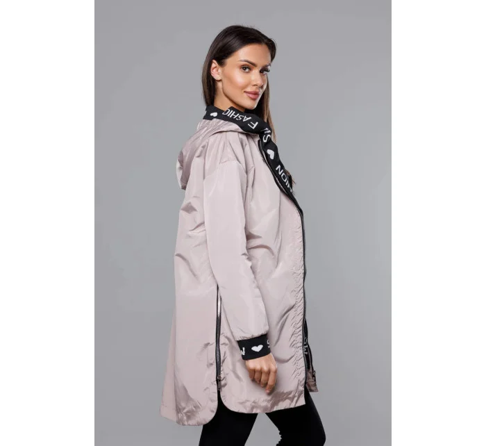 Tenká dámská bunda v barvě s ozdobnou lemovkou model 18019118 - S'WEST Tenká dámská bunda v barvě s ozdobnou lemovkou model 18019118 - S'WEST