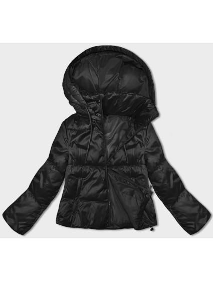 Krátká černá dámská bunda s odepínací kapucí S'West (B8228-1)