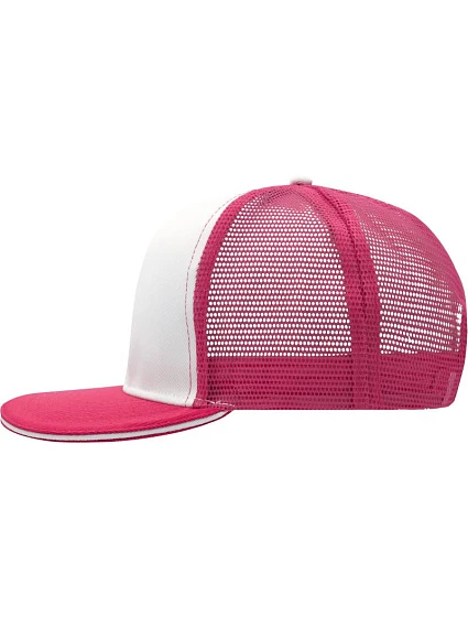 Daiber MB 6635 6 panelová Pro síťovaná sandwich kšiltovka 03.6635 white/magenta