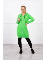 Mikina s kapucí světle zelená