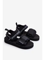 Dámské sandály na suchý zip Big Star model 21610848 Černe - Big Star Shoes Dámské sandály na suchý zip Big Star model 21610848 Černe - Big Star Shoes