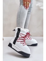 Dámské sněhule na tlusté podrážce veganské D.Franklin DFSH371007 bílé