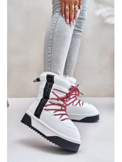 Dámské sněhule na tlusté podrážce veganské D.Franklin DFSH371007 bílé