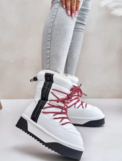 Dámské sněhule na tlusté podrážce bílé model 21641064 - D.Franklin