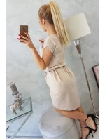 Šaty s dole béžové  model 21129993 - Kesi
