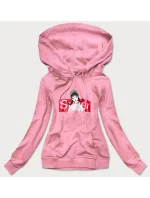 Dámská sportovní mikina ve špinavě růžové barvě s kapucí model 16150032 - Ambitionfly Dámská sportovní mikina ve špinavě růžové barvě s kapucí model 16150032 - Ambitionfly