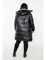 Černobéžová hrubší oboustranná dámská zimní bunda model 21245891 - MELYA MELODY Černobéžová hrubší oboustranná dámská zimní bunda model 21245891 - MELYA MELODY