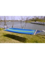 ZAHRADNÍ HOUPACÍ SÍŤ PRO 1 OSOBU 200X100CM S TYČÍ 1006048