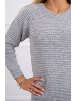Svetr Pruhované šaty šedé
