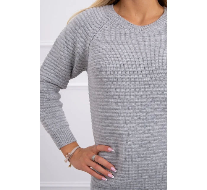 Svetr Pruhované šaty šedé