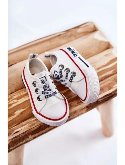 Dětské kožené tenisky BIG STAR KK374040 Bílé Dětské kožené tenisky BIG STAR KK374040 Bílé