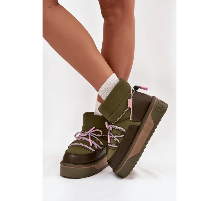 Sněhule na platformě D.Franklin DFSH371015 Khaki