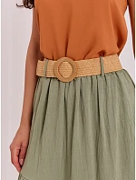 Spódnica MO SD model 22272220 khaki - FPrice Spódnica MO SD model 22272220 khaki - FPrice