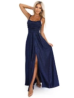 Dlouhé šaty  tmavě modré  model 22280144 - numoco