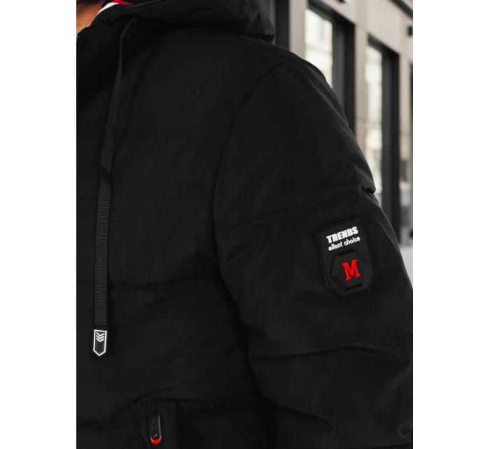 Pánská zimní bunda s kapucí černá FashionStreet TX5087z