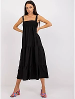 Černé dlouhé boho šaty Rue Paris model 19576738 - Factory Price Černé dlouhé boho šaty Rue Paris model 19576738 - Factory Price