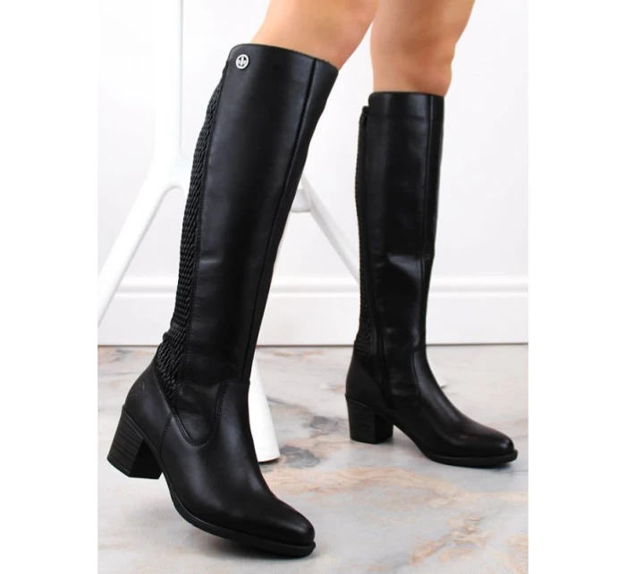 Zateplené boty Rieker, s koženou gumou W Y2050-00 RKR638