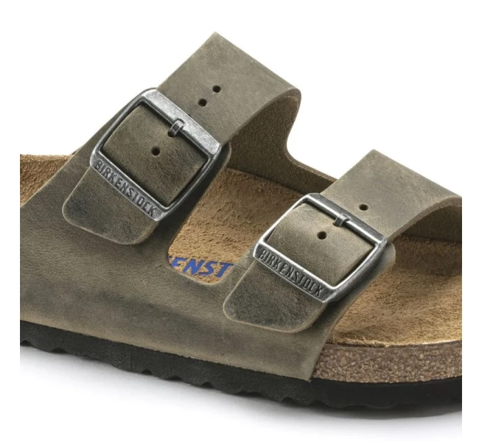 žabky Arizona Soft  Leather  Khaki model 21265516 - Birkenstock