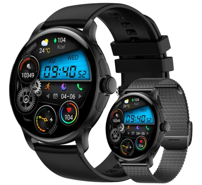 Dámské chytré hodinky Rubicon RNCF35 BLACK Náramek + řemínek Dámské chytré hodinky Rubicon RNCF35 BLACK Náramek + řemínek