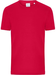 Daiber 8040 Pánské bio tričko s jemným žebrováním 02.8040 red