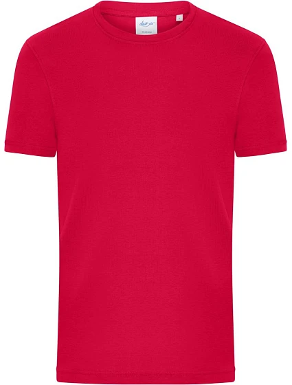 Daiber 8040 Pánské bio tričko s jemným žebrováním 02.8040 red Daiber 8040 Pánské bio tričko s jemným žebrováním 02.8040 red