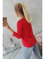 Halenka s 3D grafikou a model 18743922 volánky červená - K-Fashion Halenka s 3D grafikou a model 18743922 volánky červená - K-Fashion