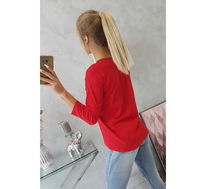 Halenka s 3D grafikou a model 18743922 volánky červená - K-Fashion Halenka s 3D grafikou a model 18743922 volánky červená - K-Fashion